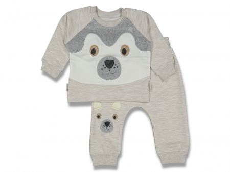 Compleuri - Set 2 piese - imbracaminte bebe Cățeluș cu bluza si pantaloni