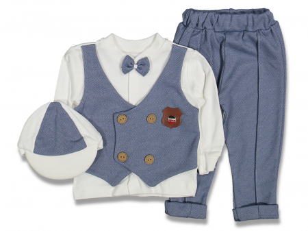 Compleuri - Set 3 piese - Compleu de 3 Piese pentru Copii -Bluza Pantaloni Sapca