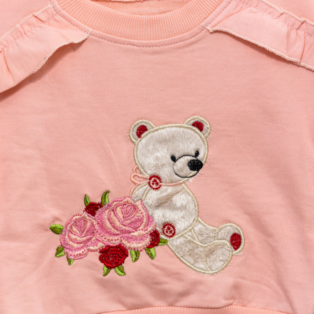compleuri fete bluza si pantaloni Flower Bear [1]