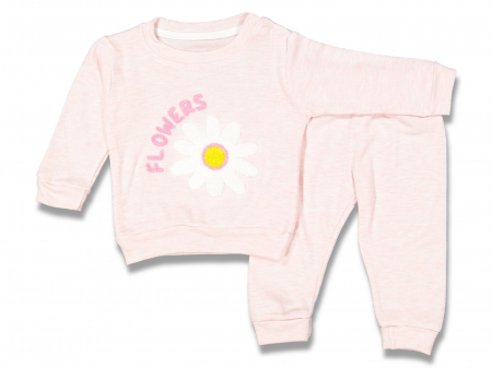 Compleuri - Set 2 piese - costumase bebelusi fete Flowers- Confort si Stil
