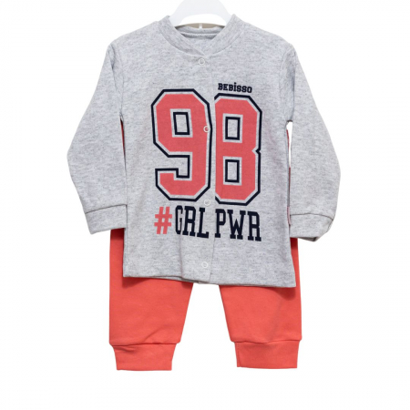 Compleuri - Set 2 piese - Costumas bebe bluza si pantaloni Girl Power
