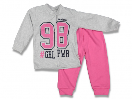 Compleuri - Set 2 piese - Costumas bebe bluza si pantaloni Girl Power
