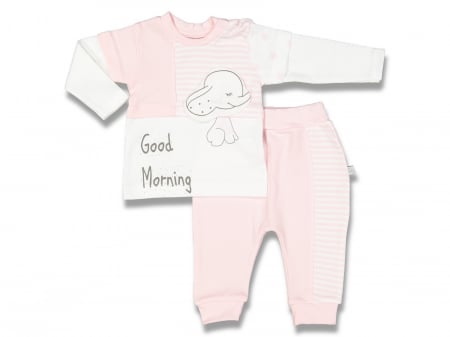 Compleuri - Set 2 piese - Compleu bebe bluza si pantaloni Good Morning