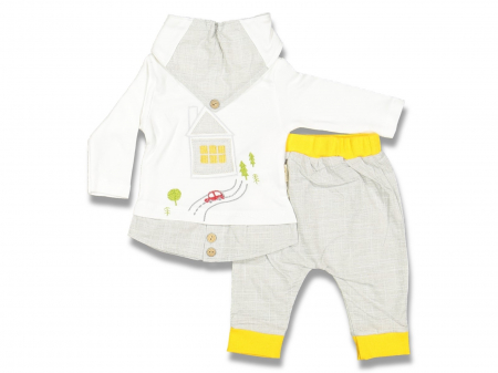 Compleuri - Set 3 piese - Set 3 piese Bebelusi Home- Bavetica, Bluza și Pantaloni
