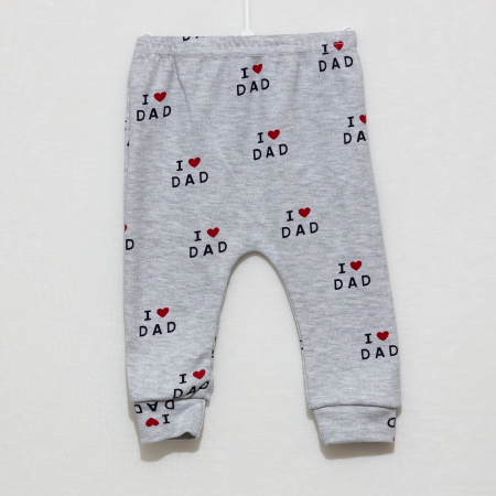 Compleu bebe bentita cu bluza si pantaloni I Love Dad [4]