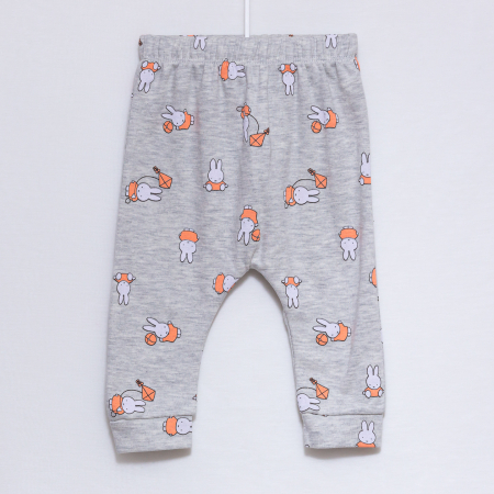 Set Bebe Fetiță Iepuras- Body, Pantaloni și Bavetica [3]