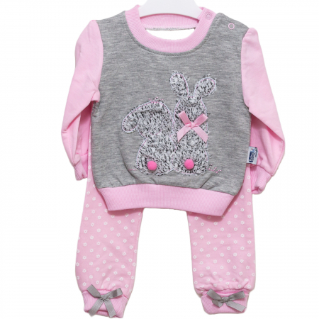 Compleuri - Set 2 piese - compleuri fete bluza si pantaloni Iepuras