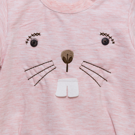 Set 2 piese bebe Iepuraș cu pantaloni si bluza [2]