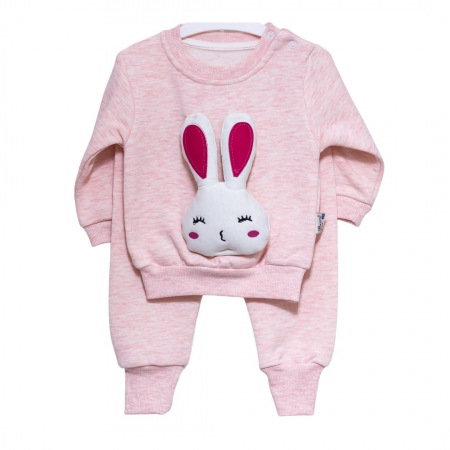Compleuri - Set 2 piese - imbracaminte bebe bluza si pantaloni vatuiti Iepuras