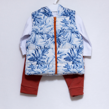Compleu bebe vesta cu bluza si pantaloni Mickey Mouse [4]