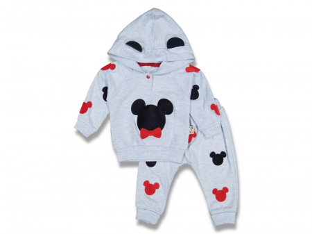 Compleuri - Set 2 piese - costumase bebelusi Mickey Mouse cu hanorac si pantaloni