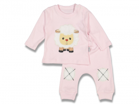 Compleuri - Set 2 piese - Compleu bebe Oiță cu bluza si pantaloni