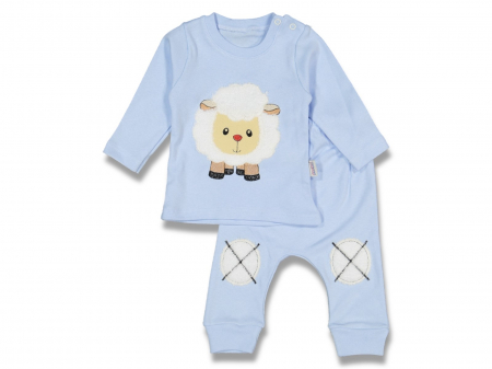 Compleuri - Set 2 piese - Compleu bebe Oiță cu bluza si pantaloni