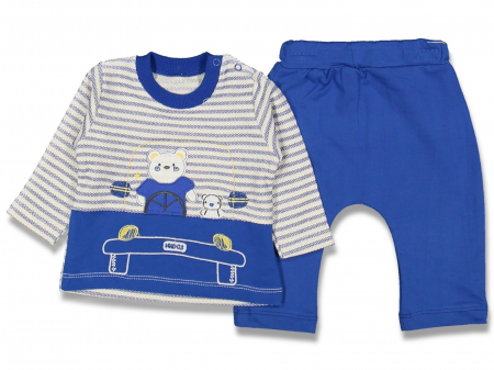 Compleuri - Set 2 piese - haine bebelusi Băieți Papa Bear cu bluza si pantaloni