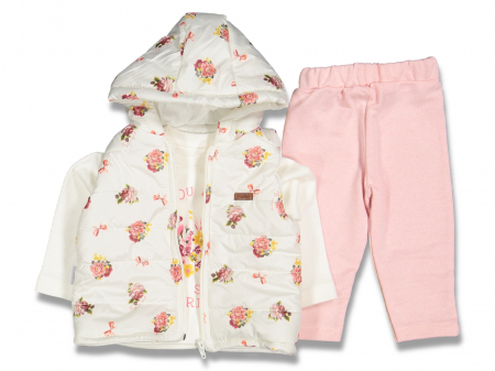 Compleuri - Set 3 piese - Compleu copii vesta cu bluza si pantaloni So Perfect