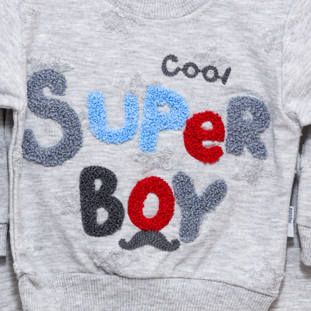 Set 2 Piese Băieți Super Boy| Seturi pentru Copii | Haine Bebelusi [3]