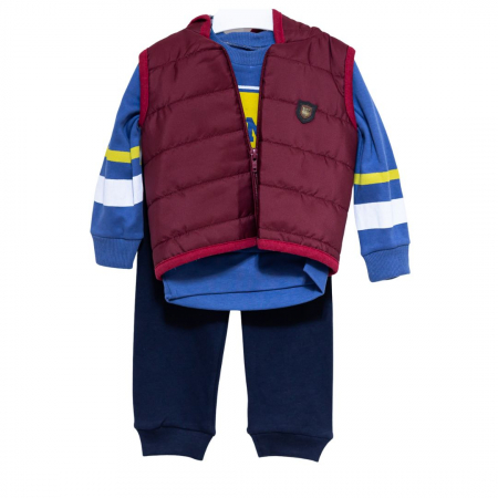 Compleuri - Set 3 piese - Compleu copii vesta bluza pantaloni T