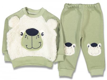 Compleuri - Set 2 piese - set bebe Ursulet bluza si pantaloni bebe