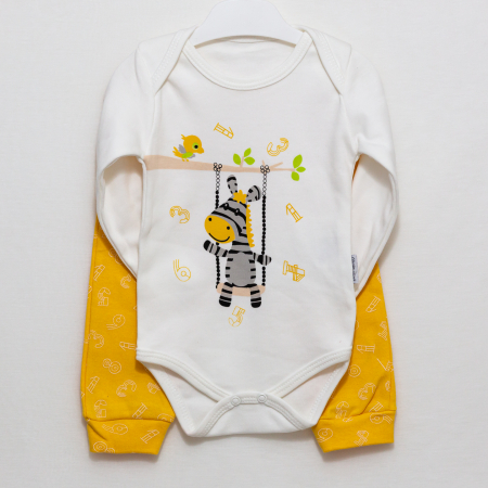 Compleuri - Set 2 piese - set bebe Zebră | Haine Copii | Compleuri pentru Bebelusi