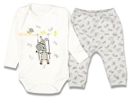 Compleuri - Set 2 piese - set bebe Zebră | Haine Copii | Compleuri pentru Bebelusi