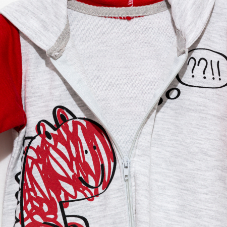 Salopetă Dino cu mânecă lungă, Moțat, material bumbac [1]