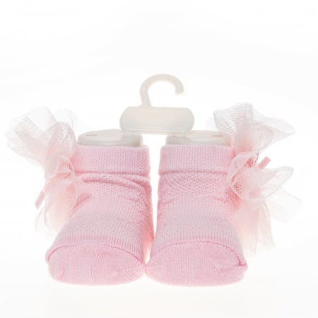 Set 2 piese bebe bentita si o pereche de sosete model fundita roz [3]