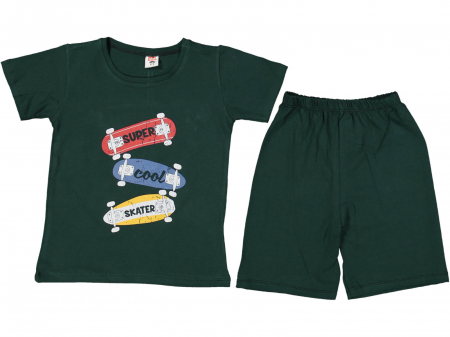Compleuri - Set 2 piese - compleu baieti tricou si pantaloni scurti Skate
