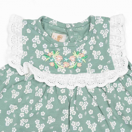 costumase bebelusi fete Flowers bentita cu colanti si rochie vaporoasa [5]