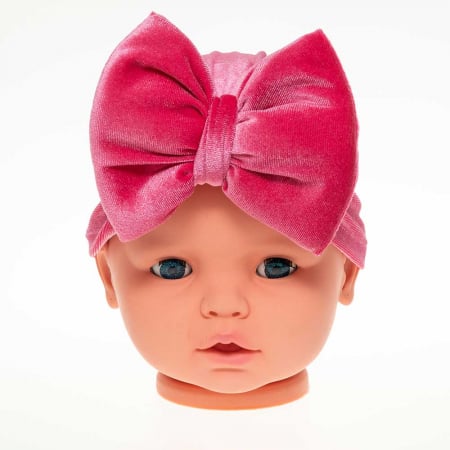 Turban din catifea pentru fetite cu fundita [1]