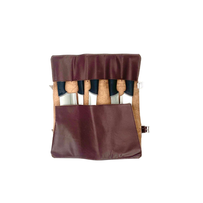 Husa din piele naturala pentru cutite, neagra 38x32 cm [2]
