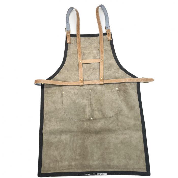 Sort de bucatar, CHEF GRILL, Piele naturala, Maro, Unisex [3]