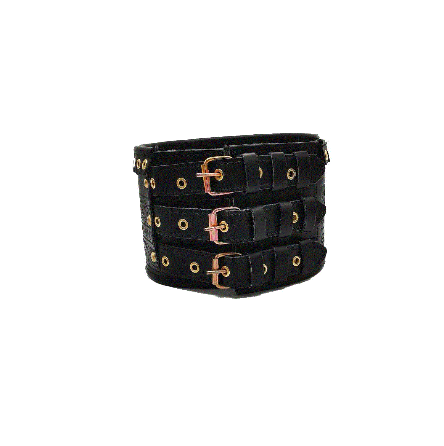 Produse traditionale - Chimir, Serpar traditional din piele naturala pentru copii, negru, 67x13 cm