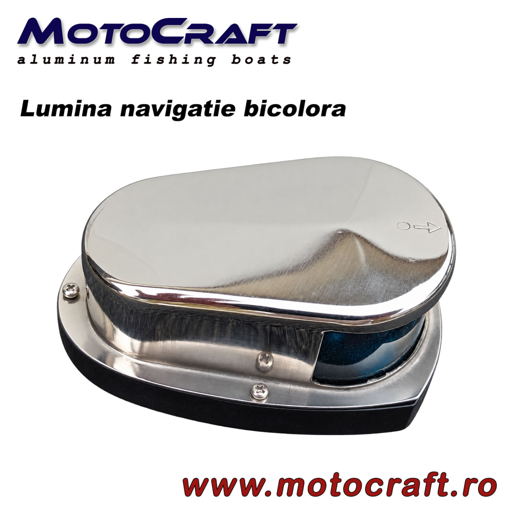 Lumina de navigatie bicolora rosu-verde cu capac din inox [3]