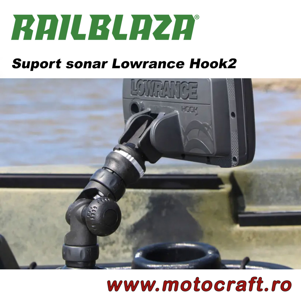 RAILBLAZA Fish Finder Mount R-Lock Hook 2 – Suport sonar Lowrance Hook2 [2]