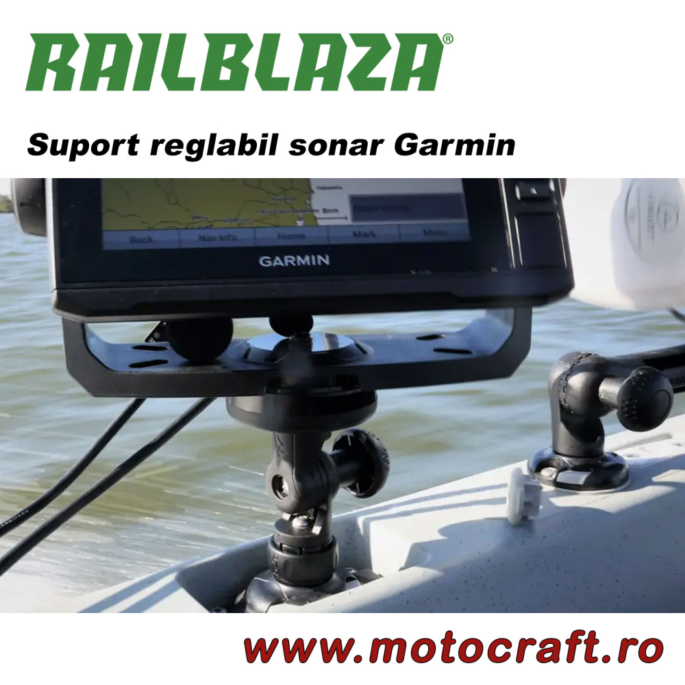 RAILBLAZA Garmin Fishfinder Mount R-Lock – Suport reglabil sonar Garmin [3]