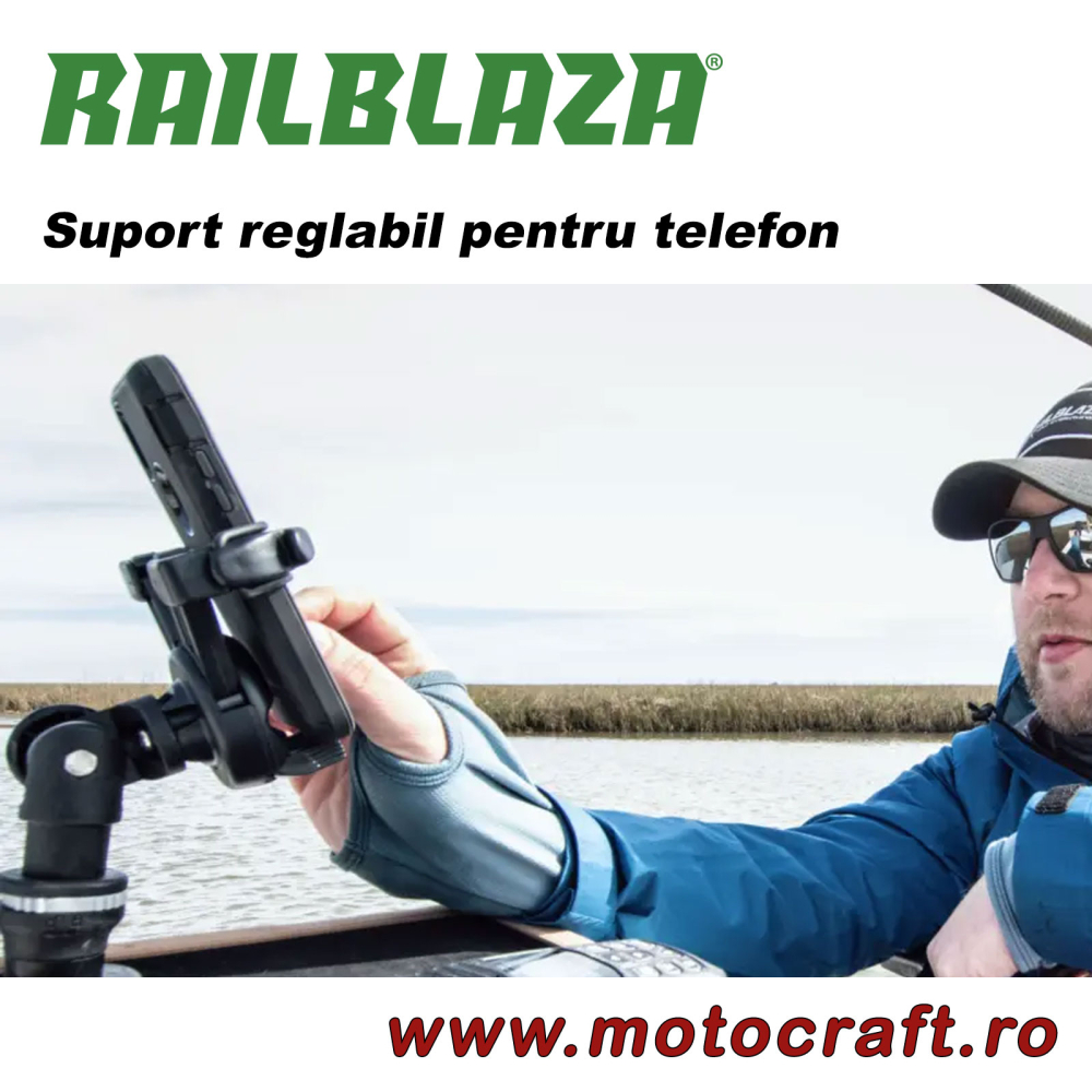 RAILBLAZA Mobi Device Holder – Suport reglabil pentru telefon și GPS [4]