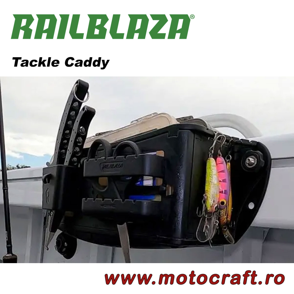 RAILBLAZA Tackle Caddy Track Mount – Organizator accesorii pescuit pentru șina bărcii [2]