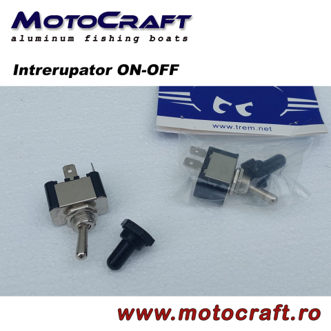 Electrice - Intrerupător ON/OFF pentru barca, cu protectie din cauciuc
