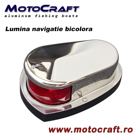 Lumina de navigatie bicolora rosu-verde cu capac din inox [1]
