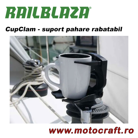RAILBLAZA CupClam – Suport rabatabil pentru pahare și băuturi, compatibil StarPort [2]