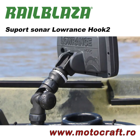 RAILBLAZA Fish Finder Mount R-Lock Hook 2 – Suport sonar Lowrance Hook2 [1]