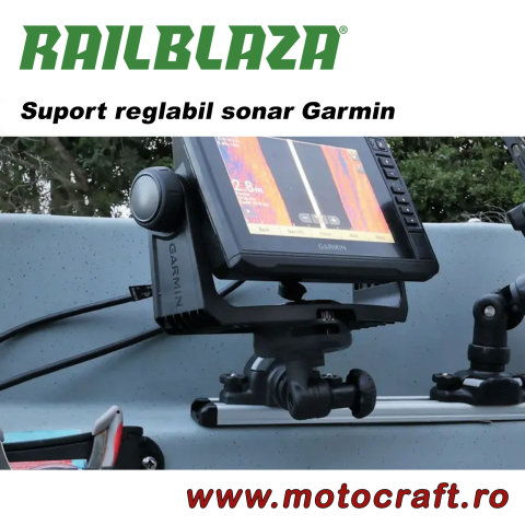 RAILBLAZA Garmin Fishfinder Mount R-Lock – Suport reglabil sonar Garmin [1]