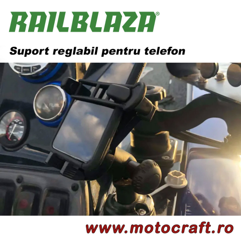 RAILBLAZA Mobi Device Holder – Suport reglabil pentru telefon și GPS [4]