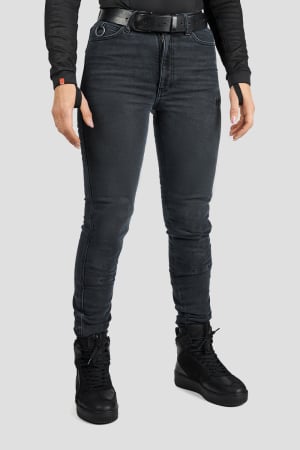Blugi / jeansi moto - Blugi dama Pando Kaya Graphite, Slim Fit