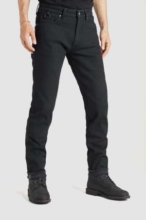 Blugi / jeansi moto - Blugi Pando Steel Black, Slim fit