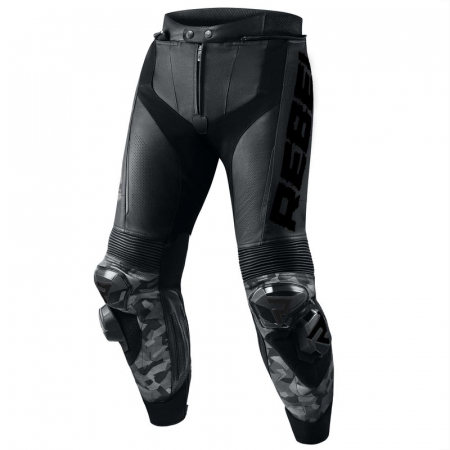 Pantaloni moto piele - Pantaloni de piele Rebelhorn Rebel
