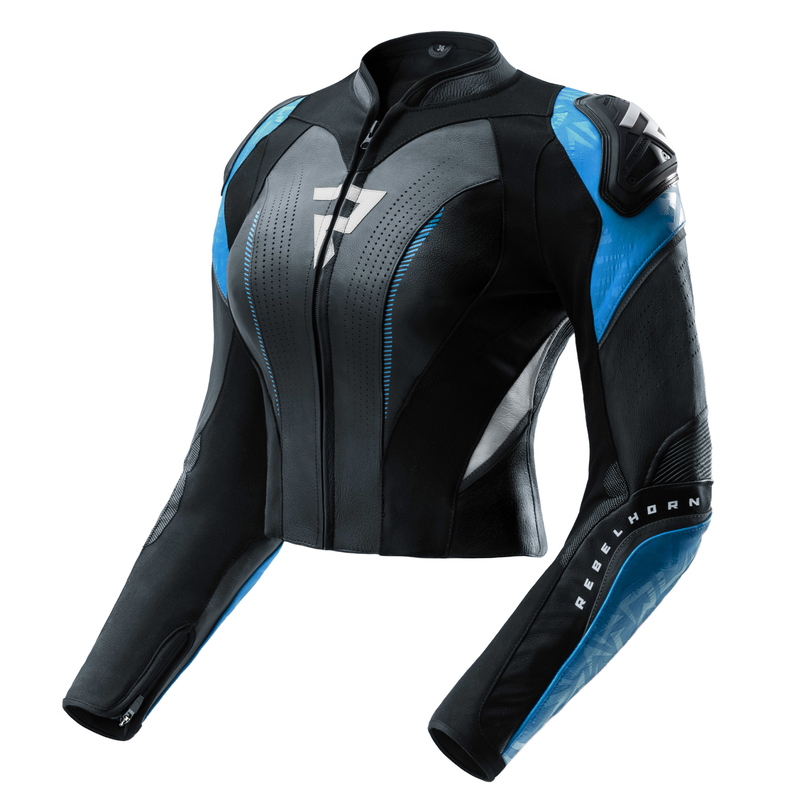 Geaca de piele Rebelhorn Diva RS Lady 34, Albastru