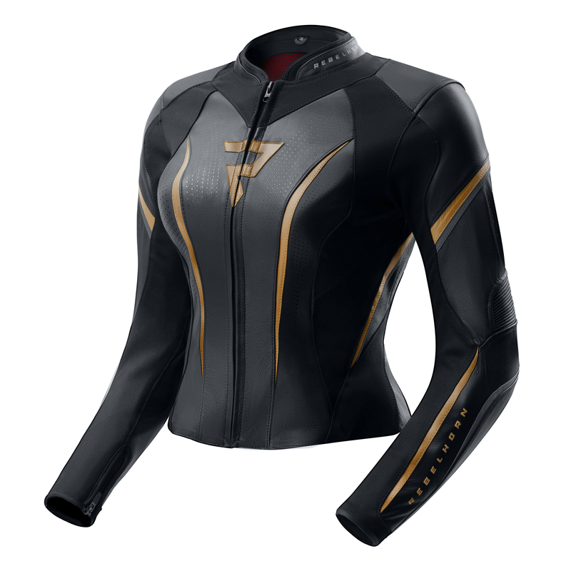 Geaca de piele Rebelhorn Diva ST Lady 38, Auriu