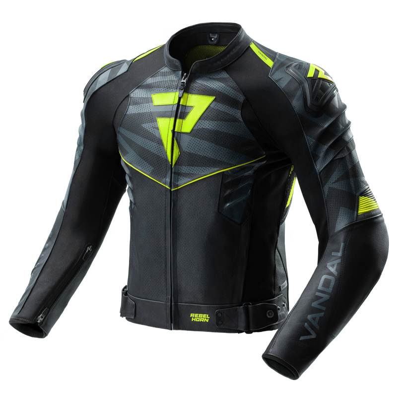 Geaca de piele Rebelhorn Vandal II 50, Fluo