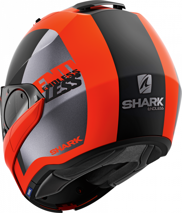 Casca moto modulara SHARK EVO ES ENDLESS Mat Orange Black [5]